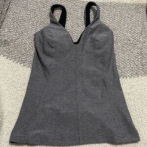 lululemon athletica Heathered Charcoal Gray Tank Top